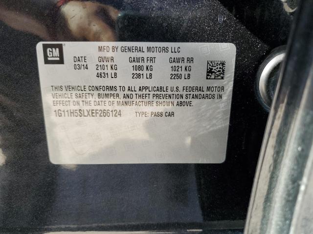 1G11H5SLXEF266124 - 2014 CHEVROLET MALIBU LTZ შავი ფოტო 12