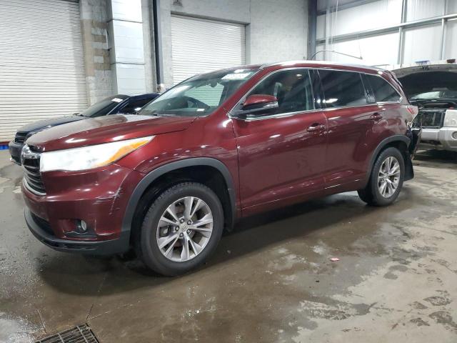 5TDJKRFH4ES007652 - 2014 TOYOTA HIGHLANDER XLE BURGUNDY photo 1