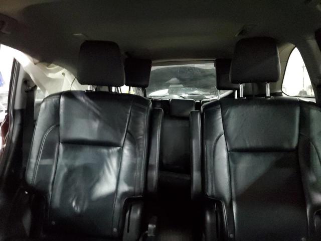 5TDJKRFH4ES007652 - 2014 TOYOTA HIGHLANDER XLE BURGUNDY photo 10