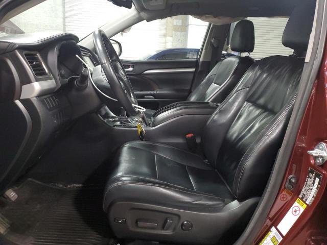 5TDJKRFH4ES007652 - 2014 TOYOTA HIGHLANDER XLE BURGUNDY photo 7