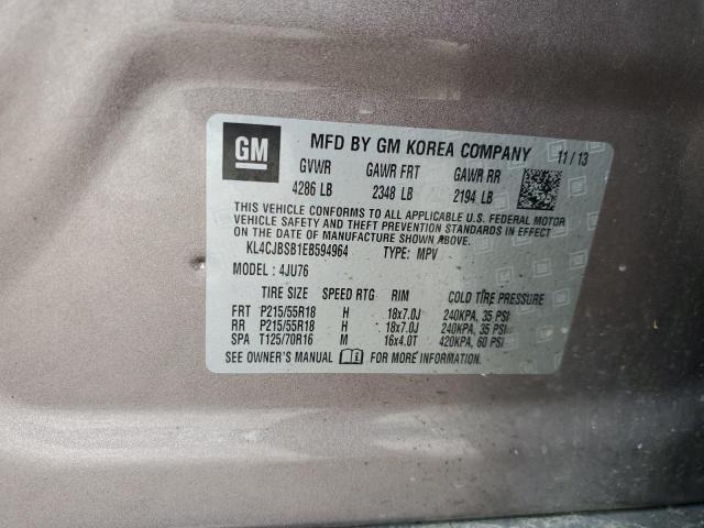 KL4CJBSB1EB594964 - 2014 BUICK ENCORE CONVENIENCE 棕色 照片 13