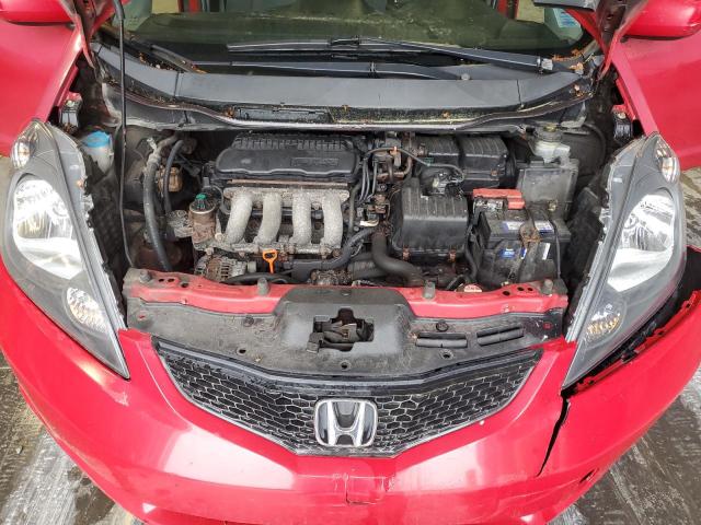 JHMGE88549S801772 - 2009 HONDA FIT LX RED photo 11
