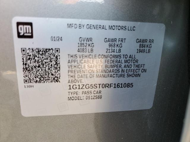 1G1ZG5ST0RF161085 - 2024 CHEVROLET MALIBU RS SILVER photo 13