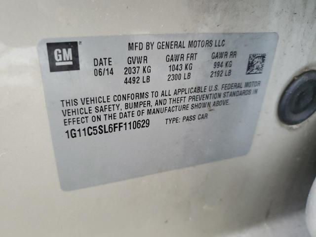 1G11C5SL6FF110629 - 2015 CHEVROLET MALIBU 1LT ოქროსფერი ფოტო 12