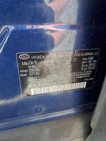 5NMS2CAD4KH096790 - 2019 HYUNDAI SANTA FE SE BLUE photo 13