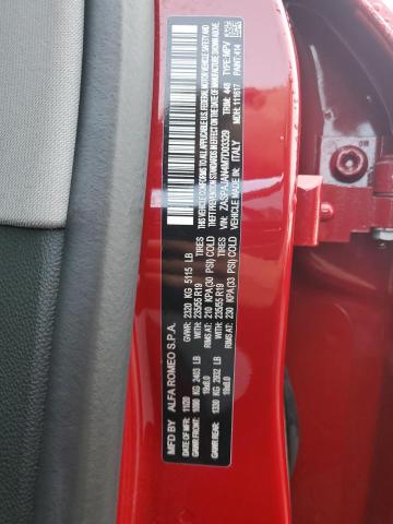 ZASPAJAN4M7D03329 - 2021 ALFA ROMEO STELVIO SPORT أحمر صورة 13