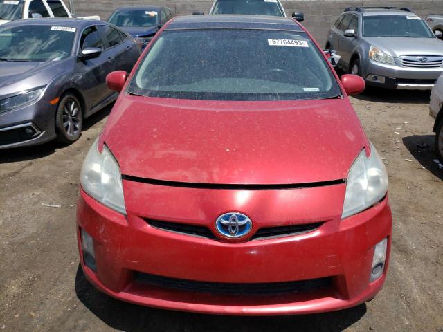 JTDKN3DU2B0320934 - 2011 TOYOTA PRIUS-4 CY RED photo 5