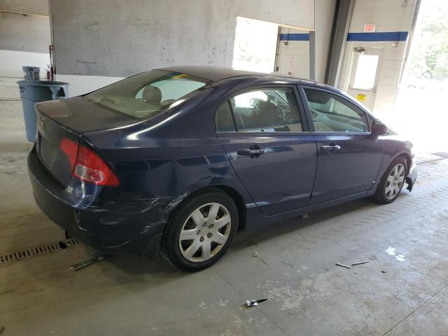 1HGFA16568L112703 - 2008 HONDA CIVIC LX BLUE photo 3