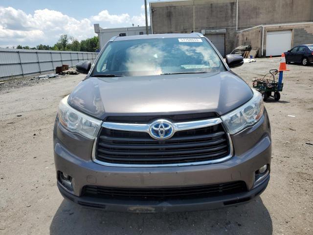 5TDDCRFH0GS017303 - 2016 TOYOTA HIGHLANDER HYBRID LIMITED GRAY photo 5