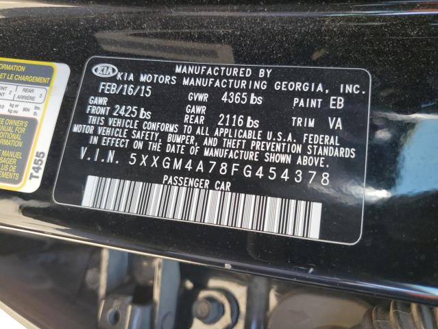 5XXGM4A78FG454378 - 2015 KIA OPTIMA LX BLACK photo 12