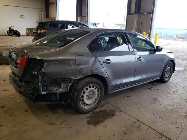 3VW2K7AJ6BM372748 - 2011 VOLKSWAGEN JETTA BASE رمادي صورة 3