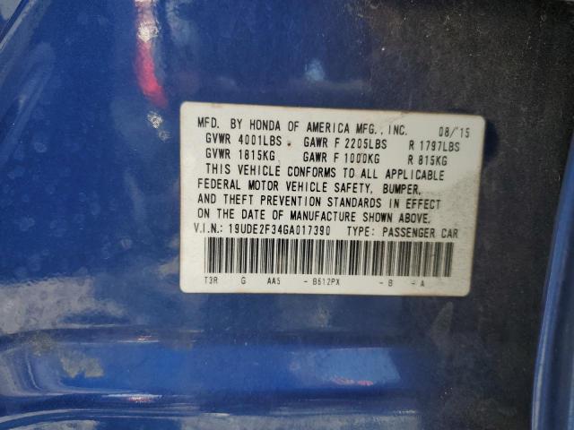 19UDE2F34GA017390 - 2016 ACURA ILX BASE WATCH PLUS BLUE photo 13