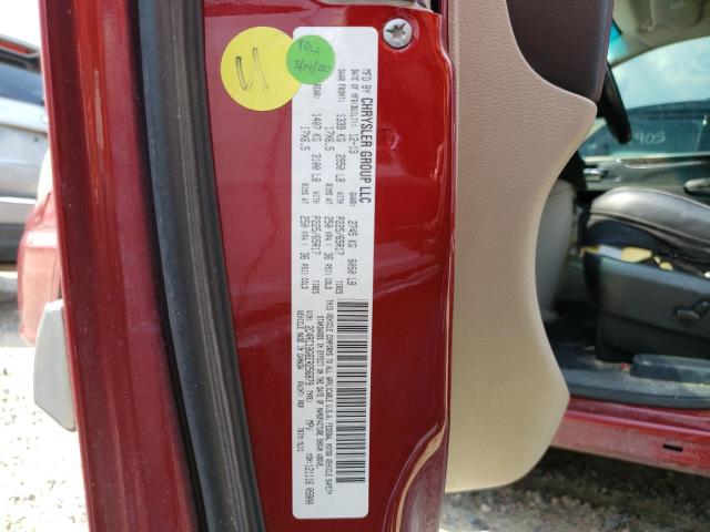 2C4RC1BG6ER256879 - 2014 CHRYSLER TOWN & COU TOURING წითელი ფოტო 13