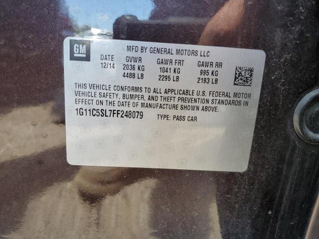 1G11C5SL7FF248079 - 2015 CHEVROLET MALIBU 1LT 棕色 照片 12