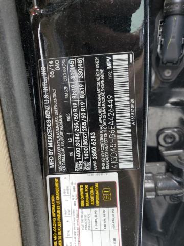 4JGDA5HB6EA426449 - 2014 MERCEDES-BENZ ML 350 4MATIC BLACK photo 13