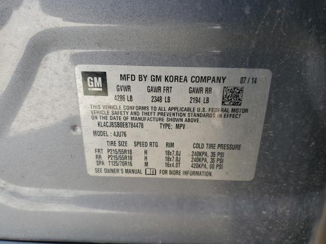 KL4CJBSB0EB784478 - 2014 BUICK ENCORE CONVENIENCE 灰色 照片 13