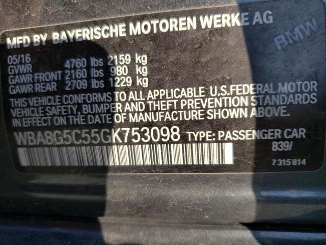 WBA8G5C55GK753098 - 2016 BMW 328 XI GRAY photo 12