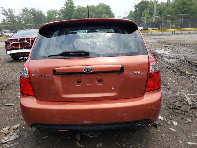 KNAFE161975000560 - 2007 KIA SPECTRA5 SX ORANGE photo 6