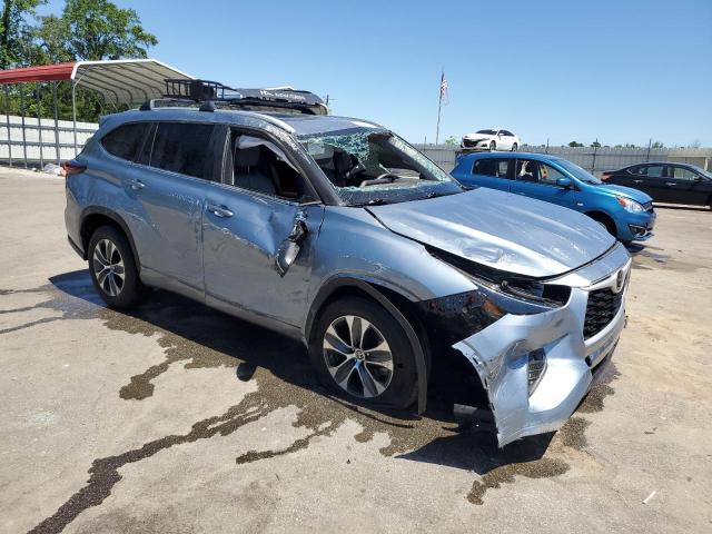 5TDKDRAH9RS537742 - 2024 TOYOTA HIGHLANDER LE 蓝色 照片 4