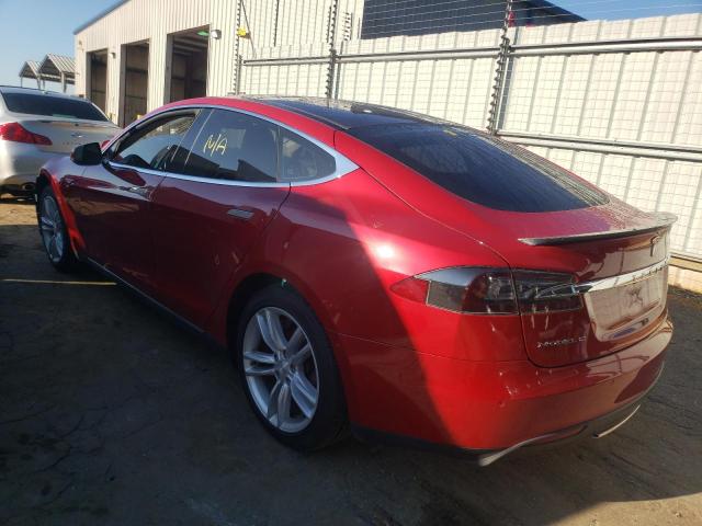 5YJSA1H13FF080610 - 2015 TESLA MODEL S 85 RED photo 3