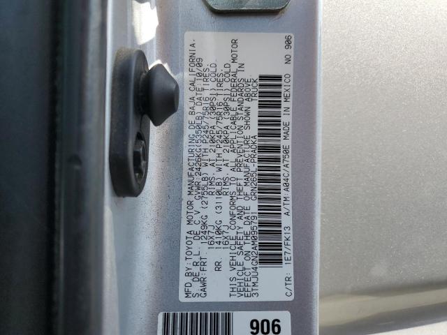3TMJU4GN2AM095791 - 2010 TOYOTA TACOMA DOUBLE CAB PRERUNNER SILVER photo 13