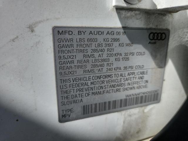 WA1VAAF74HD023387 - 2017 AUDI Q7 PRESTIGE 白色 照片 13