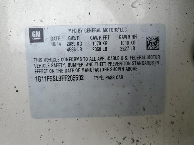 1G11F5SL9FF205502 - 2015 CHEVROLET MALIBU LTZ კრემისფერი ფოტო 13