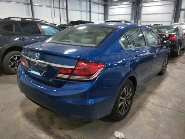 2HGFB2F84FH505459 - 2015 HONDA CIVIC EX BLUE photo 4