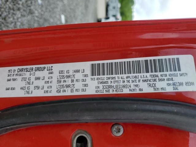 3C63RRHL6EG100314 - 2014 RAM 3500 SLT RED photo 13