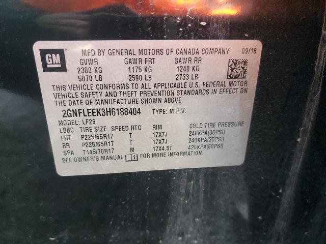 2GNFLEEK3H6188404 - 2017 CHEVROLET EQUINOX LS BLACK photo 13