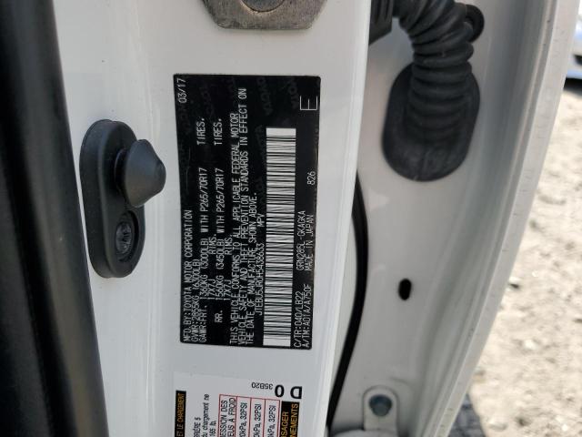 JTEBU5JR0H5438633 - 2017 TOYOTA 4RUNNER SR5/SR5 PREMIUM 白色 照片 13