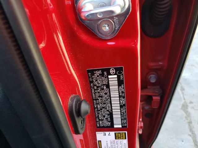 JTDKARFP6K3106050 - 2019 TOYOTA PRIUS PRIM წითელი ფოტო 12