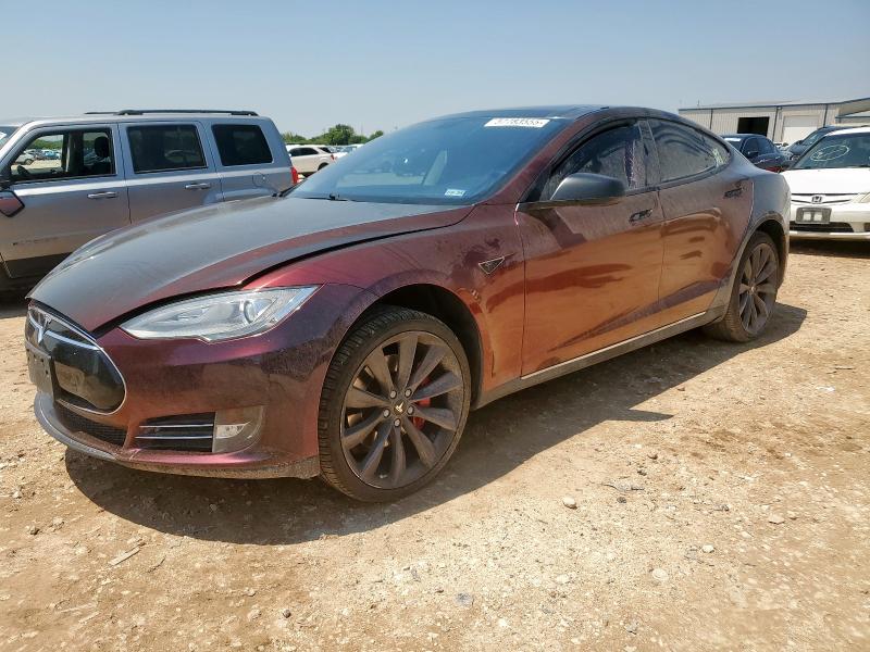 5YJSA1DP5DFP13535 - 2013 TESLA MODEL S BURGUNDY photo 1