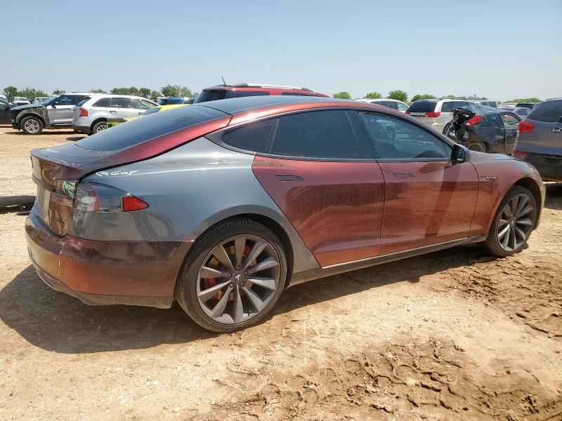 5YJSA1DP5DFP13535 - 2013 TESLA MODEL S BURGUNDY photo 3