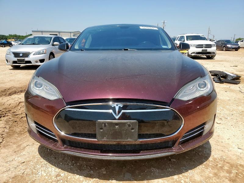 5YJSA1DP5DFP13535 - 2013 TESLA MODEL S BURGUNDY photo 5