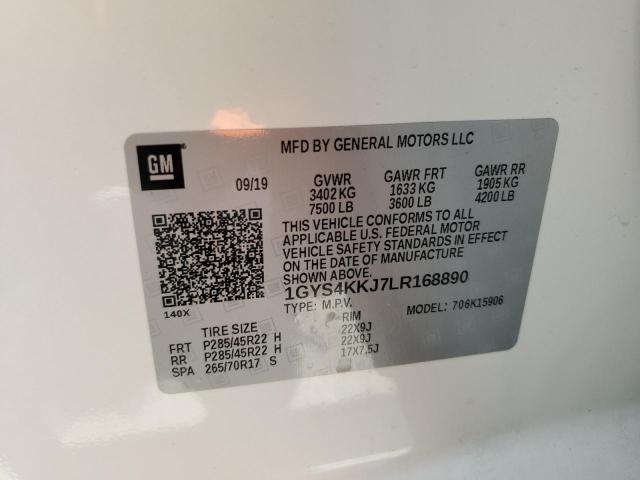 1GYS4KKJ7LR168890 - 2020 CADILLAC ESCALADE ESV PLATINUM WHITE photo 13