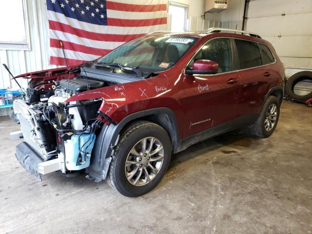 1C4PJMLB9MD104372 - 2021 JEEP CHEROKEE LATITUDE PLUS MAROON photo 1