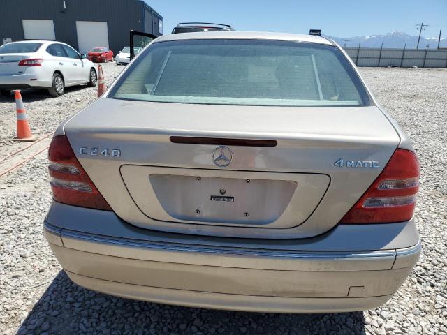 WDBRF81J24F439276 - 2004 MERCEDES-BENZ C 240 4MATIC GOLD photo 6