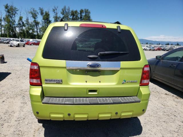 1FMCU5K32BKB73365 - 2011 FORD ESCAPE HYBRID GREEN photo 6