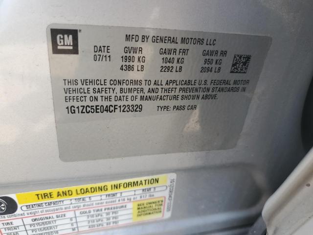 1G1ZC5E04CF123329 - 2012 CHEVROLET MALIBU 1LT SILVER photo 13