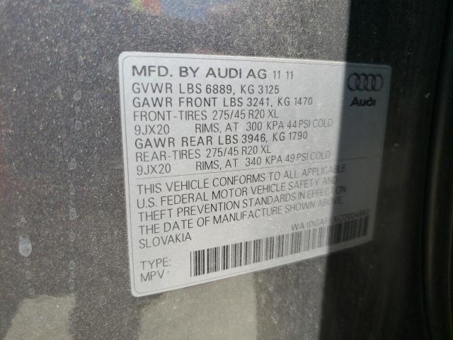 WA1DGAFEXCD004862 - 2012 AUDI Q7 PRESTIGE GRAY photo 13