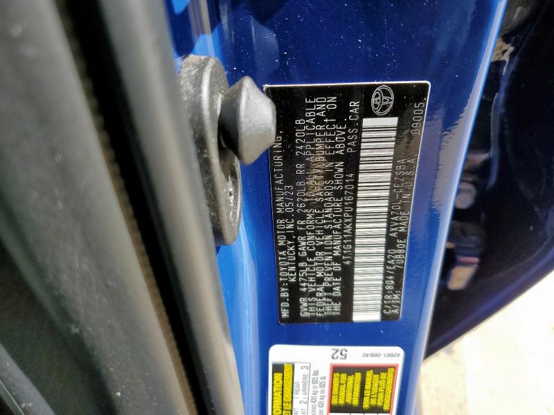 4T1G11AKXPU167014 - 2023 TOYOTA CAMRY SE NIGHT SHADE BLUE photo 12