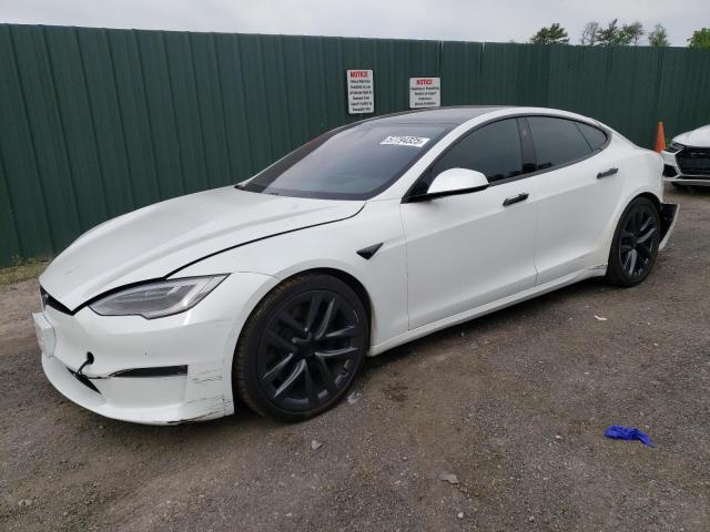 5YJSA1E59MF438359 - 2021 TESLA MODEL S WHITE photo 1