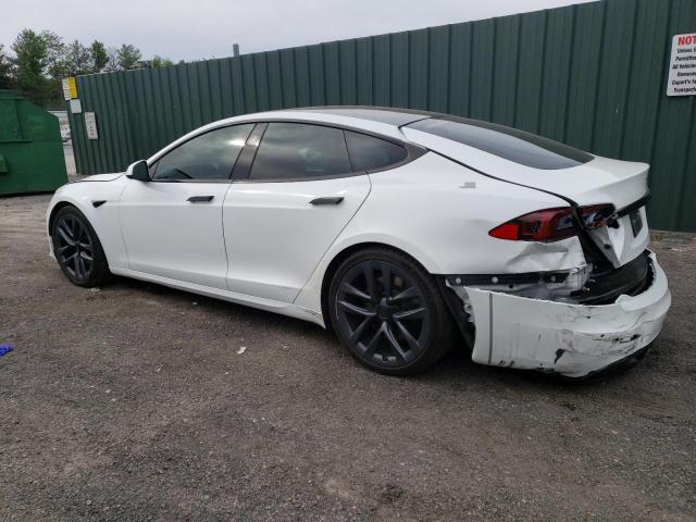 5YJSA1E59MF438359 - 2021 TESLA MODEL S WHITE photo 2