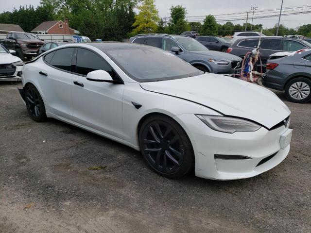 5YJSA1E59MF438359 - 2021 TESLA MODEL S WHITE photo 4