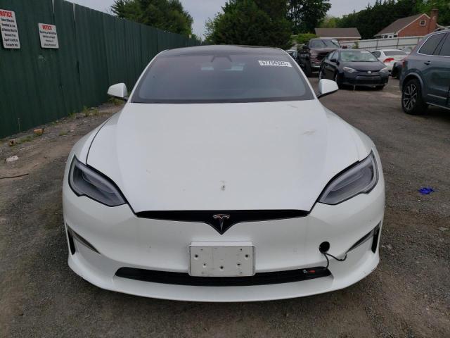 5YJSA1E59MF438359 - 2021 TESLA MODEL S WHITE photo 5
