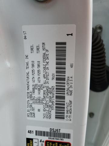 5TFUM5F17HX072965 - 2017 TOYOTA TUNDRA DOUBLE CAB SR/SR5 WHITE photo 12