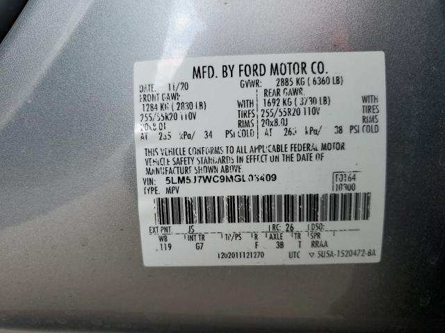 5LM5J7WC9MGL03409 - 2021 LINCOLN AVIATOR RESERVE Szary zdjęcie 14