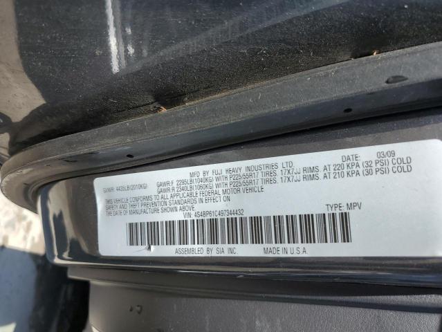 4S4BP61C497344432 - 2009 SUBARU OUTBACK 2.5I GRAY photo 12