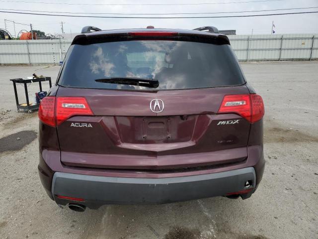 2HNYD28689H506545 - 2009 ACURA MDX TECHNOLOGY MAROON photo 6